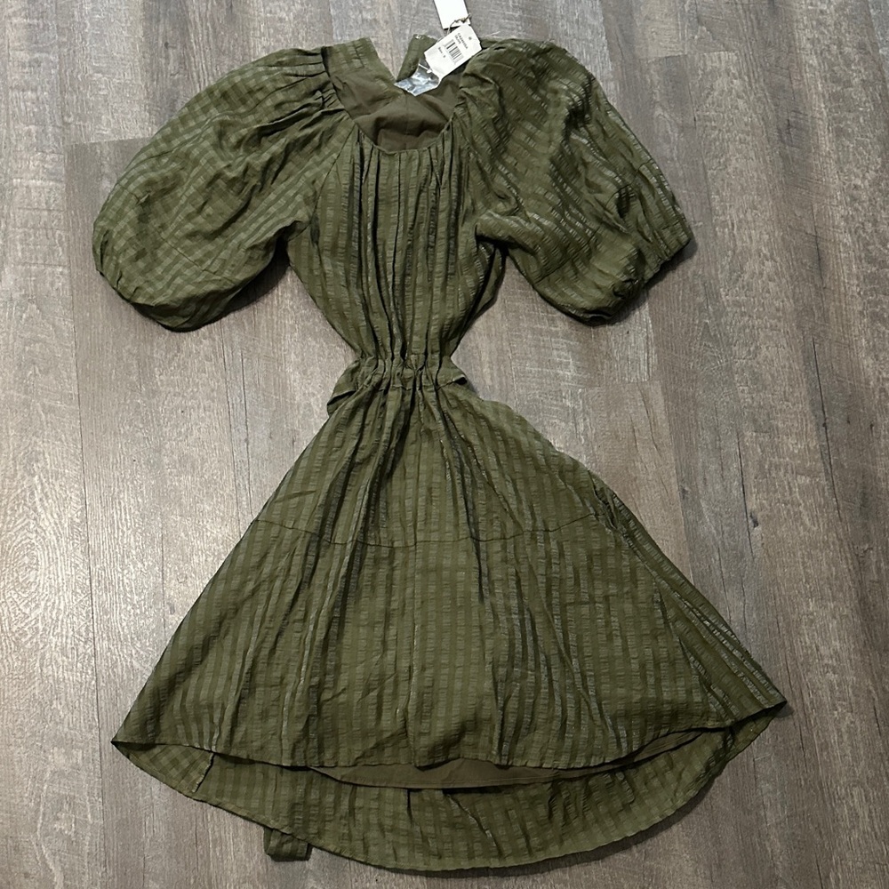 Elegant Olive Green Dress